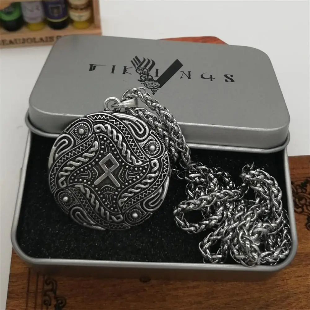 Norse подвеска с символикой викингов один Ворон Smybol амулет futark древнее серебряное ожерелье языческие украшения Винтажный стиль 1 шт