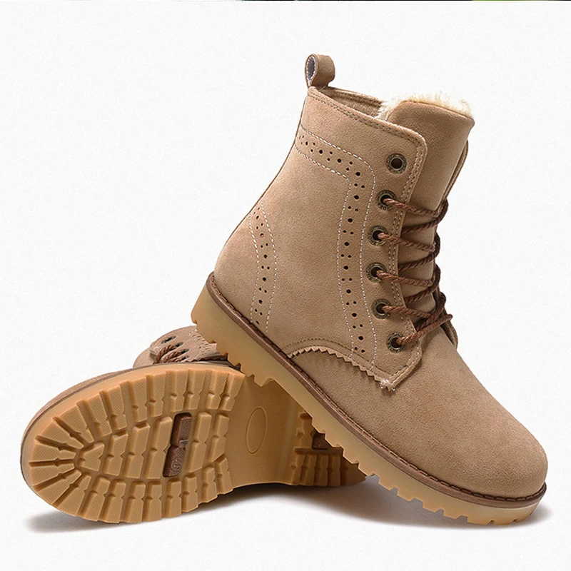 Высококачественные мужские ботинки Зимняя Теплая мужская обувь Зимние