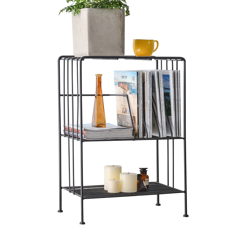 Модные книжные шкафы из железа для гостиной журналов посадки сортировки