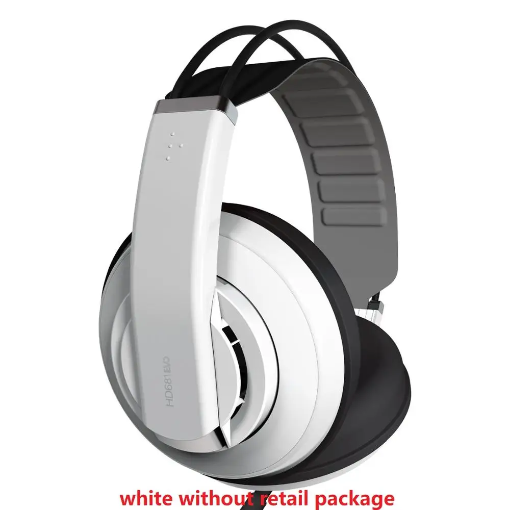 Горячая Superlux HD681 EVO динамические полуоткрытые Профессиональные аудио наушники для мониторинга Съемная звуковая кабельная гарнитура - Цвет: white no retail box
