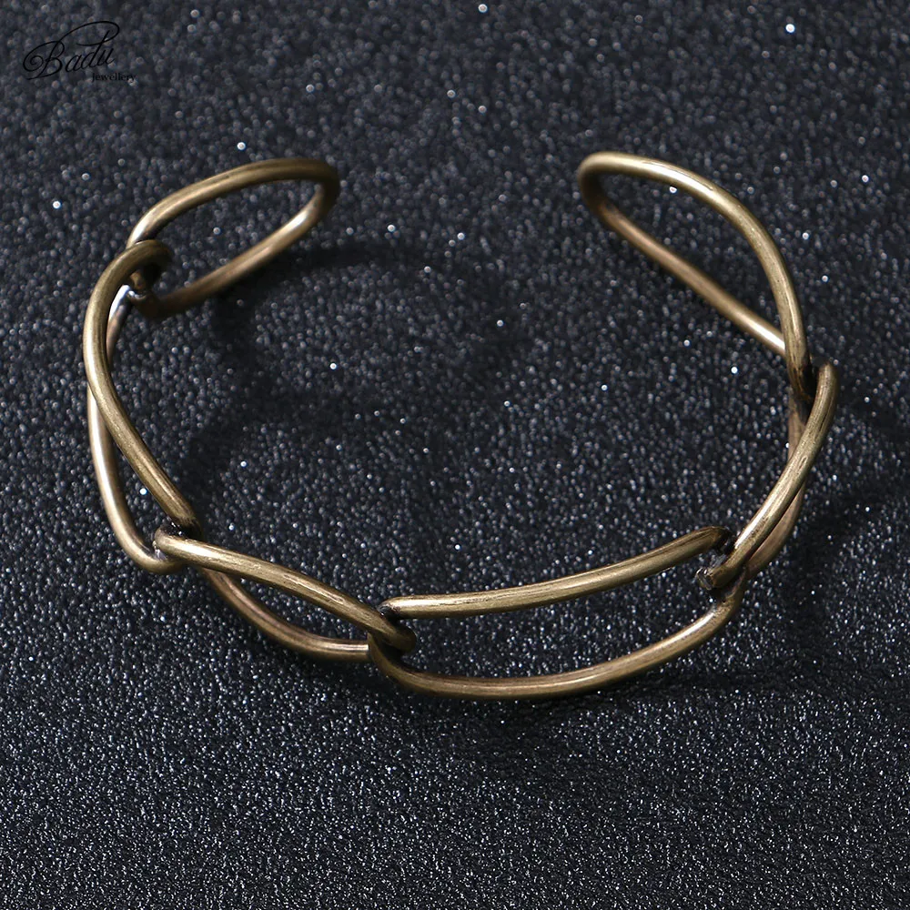Badu Women Bangle Punk Style Vintage Gold Hollow Out Bracelets 2019 New Hot Fashion Cuff Bracelet Wholesale | Украшения и
