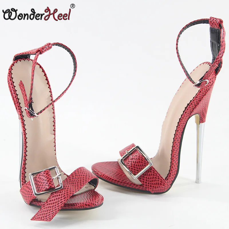 Wonderheel/ г. летние босоножки на очень высоком каблуке 18 см, на высоких каблуках для ролевых игр, на высоком каблуке, с ремешком на лодыжке, модные стильные женские босоножки