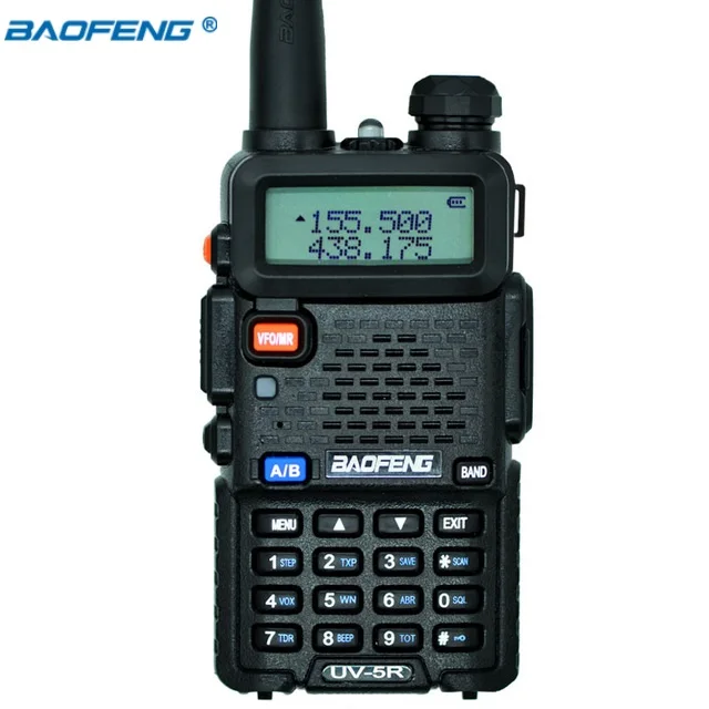 Черный FM Baofeng UV-5R рация 2 двухстороннее радио двухдиапазонный Vhf Uhf uv 5r Baofeng для Push-To-Talk CB радиостанции HF Tr - Цвет: Черный