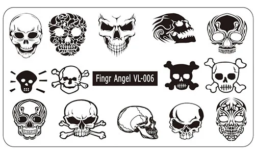 VL006 Finger Angel 1 шт. пластины для штамповки ногтей 6*12 см штамп изображения пластины прекрасная Корона бабочки узоры ногти маникюрный шаблон инструмент - Цвет: VL006