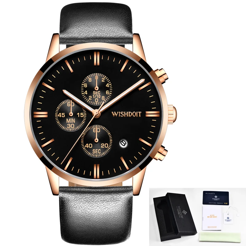 WISHDOIT Для мужчин s часы лучший бренд класса люкс спортивные Бизнес кварц