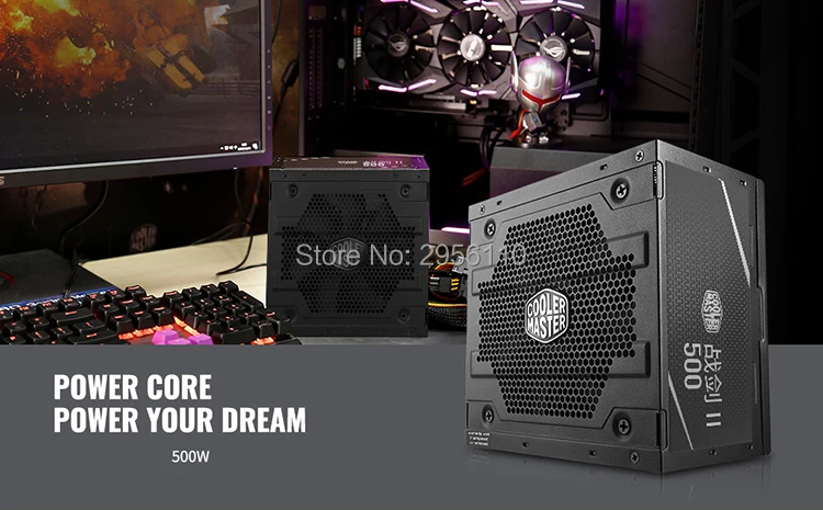 Cooler Master PC PSU компьютерный блок питания Номинальная мощность 500 Вт 500 Вт 12 см вентилятор 12 В ATX PC блок питания PFC Actice для игрового офиса
