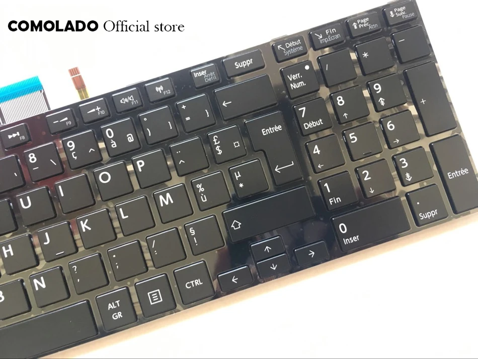 FR Французская клавиатура для Toshiba C70-A U50 M50 L50 L70 S50 S55 S70 S75 с подсветкой и рамкой