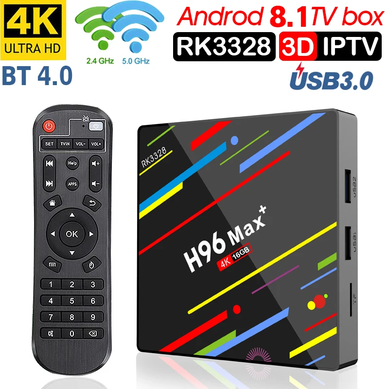 H96 MAX Plus Android 8 1 4G 32G 64G телеприставка cajas 4 K Ultra HD H.265 inteligente caja de TV USB 3 0 Dual Wifi 2 4/5 0G