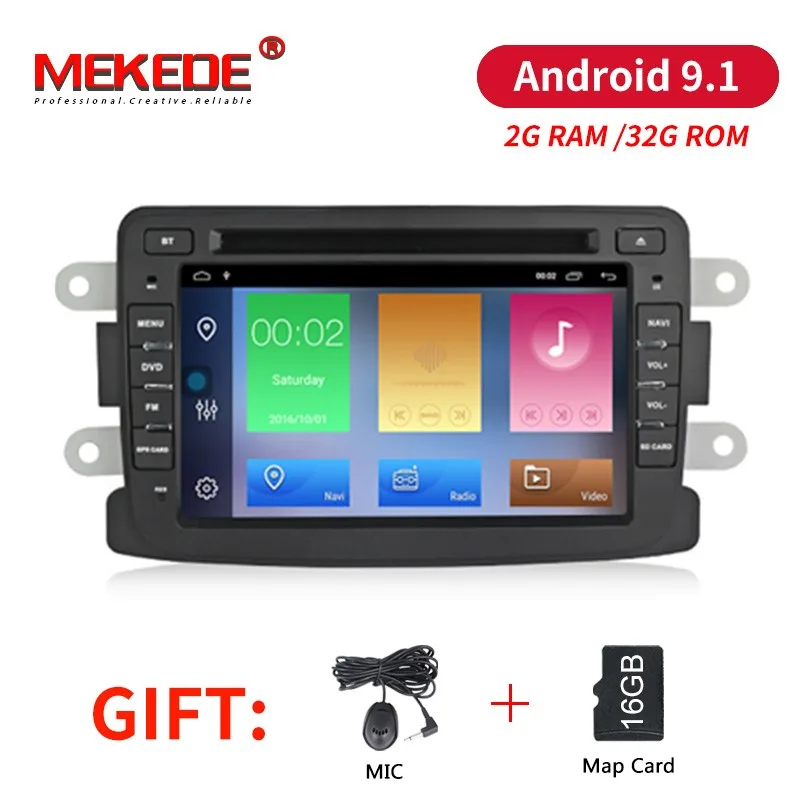 MEKEDE 2 ГБ + 32 Android 8 1 Автомобильная dvd навигационная система для Dacia Duster Sandero Lodgy Dokker X