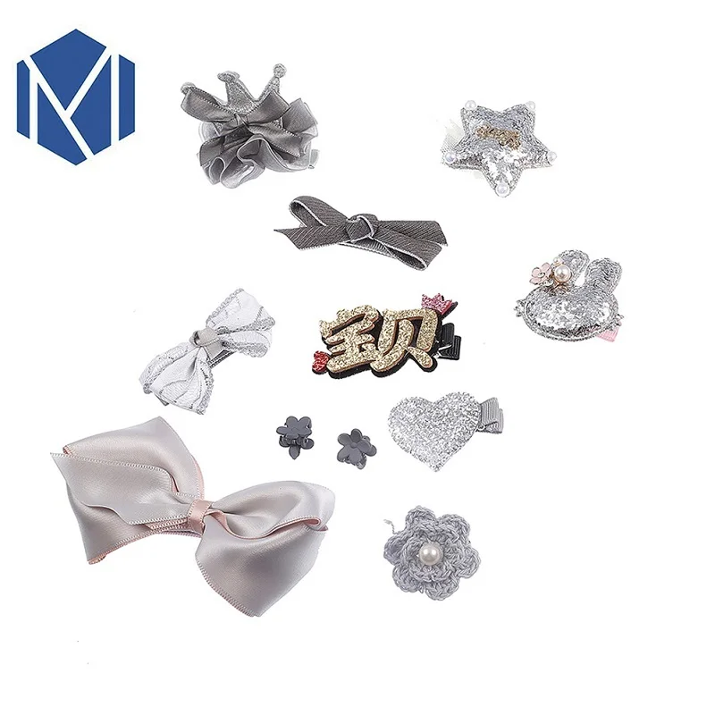 Кружевные заколки для волос принцессы с короной девочек бантом из ленты милые