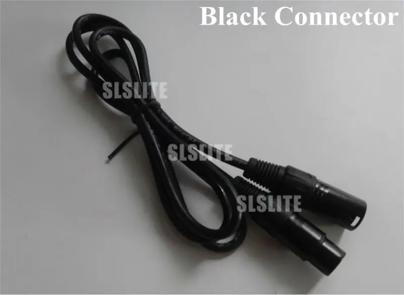 

10pcs/lot High quality dmx cable 1m length 3-pin signal black blue connection DMX cable for stage light accessories 1 meter