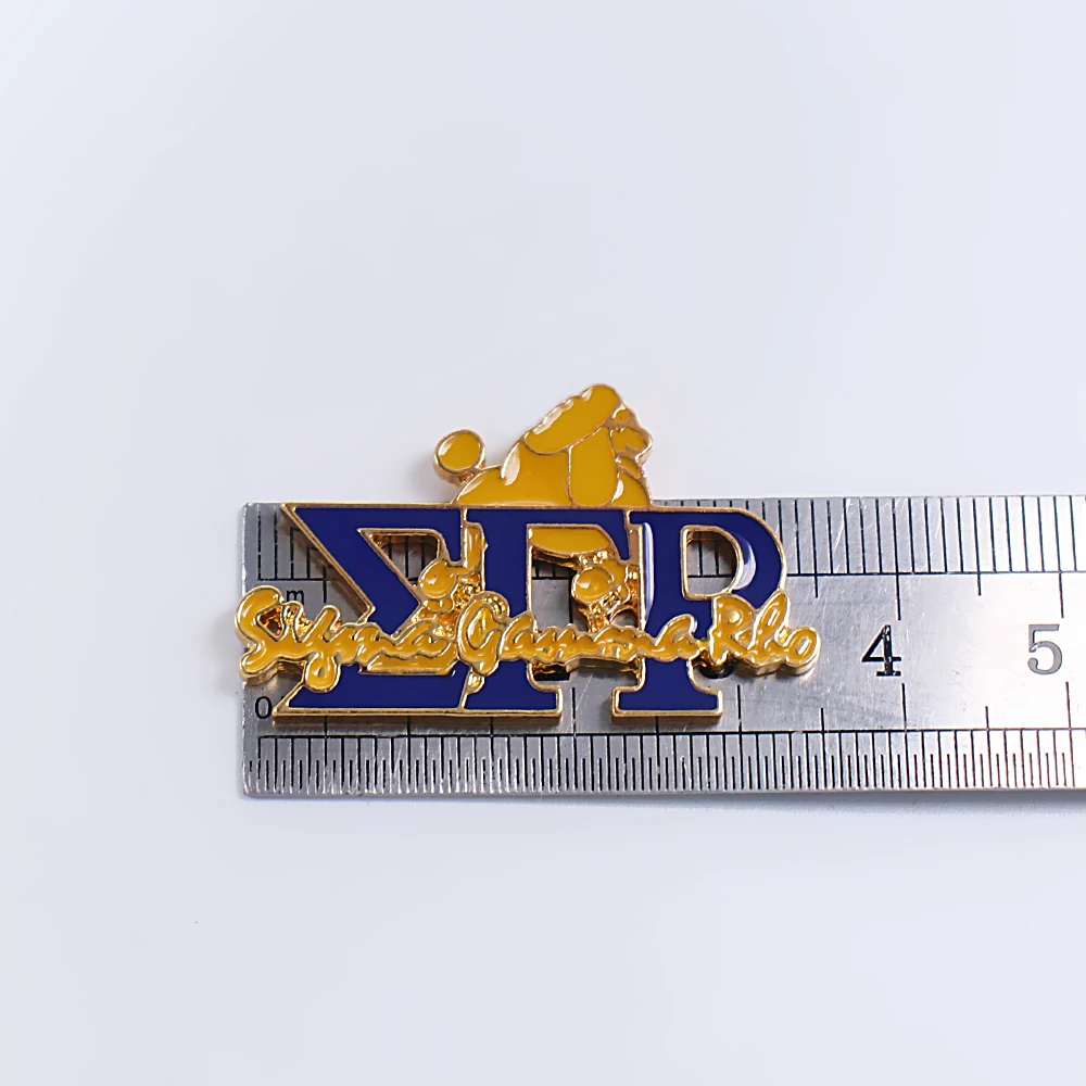 Популярная эмалированная цветная металлическая греческая буква SIGMA GAMMA RHO брошь в