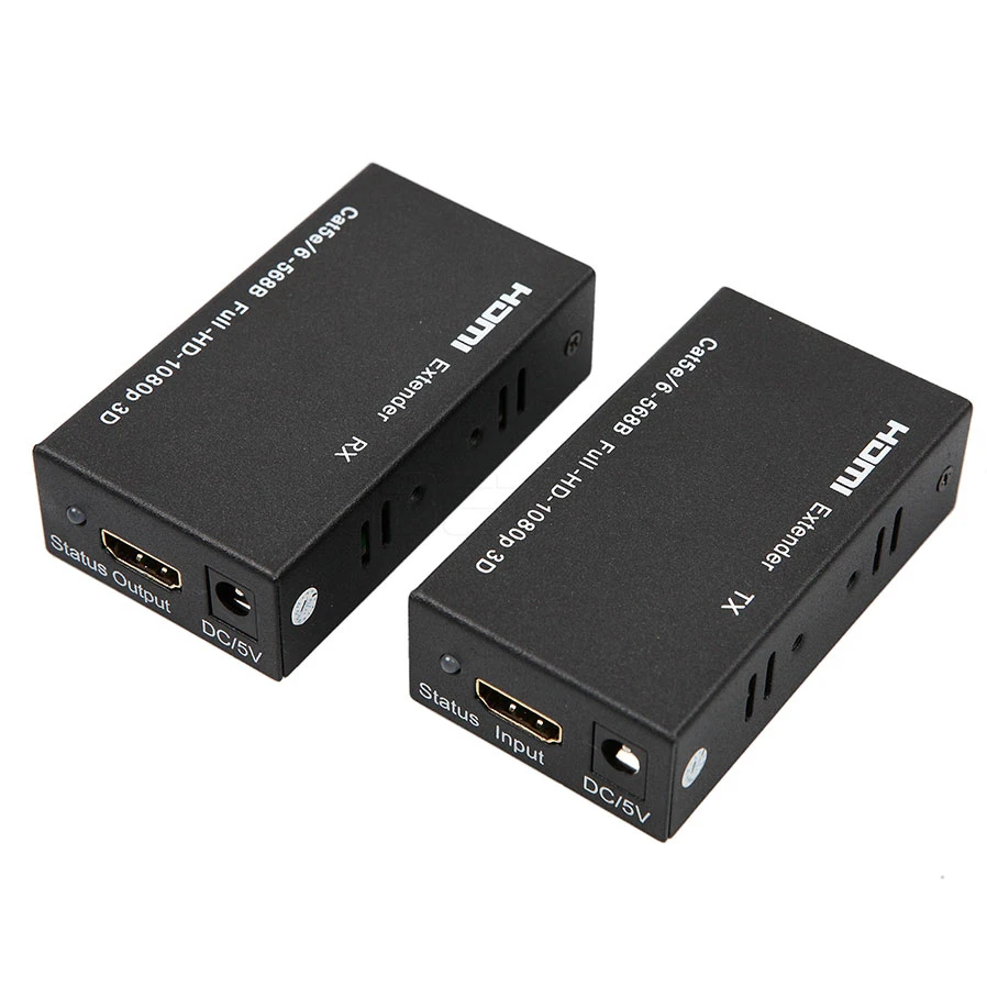 HDMI удлинитель 1080P TX/RX 60M CAT6 RJ45 Ethernet кабель Поддержка 3D для HDTV DVD плеера | Компьютеры