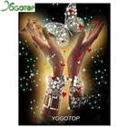 YOGOTOP алмазная живопись своими руками вышивка крестиком ручная работа с бабочкой 5D Алмазная мозаика Алмазная вышивка Стразы CV211