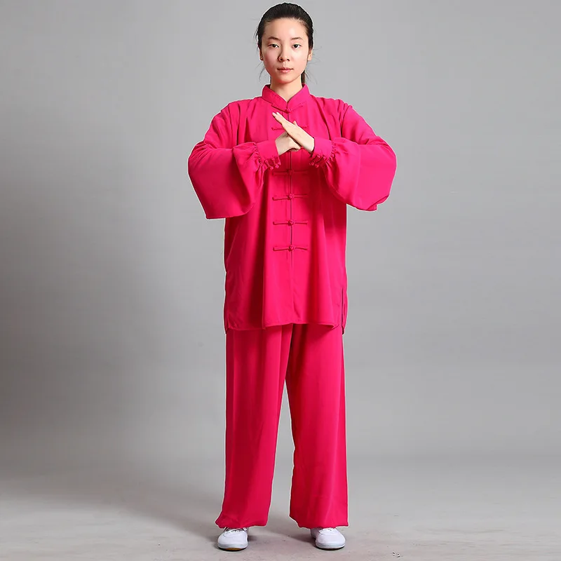 Watermelon red Новая Tenue кунг-фу одежда для ушу шаолиньский костюм форма для кунгфу традиционное китайское платье для мужчин боевое искусство Дракон одежда для женщин Uomo - Цвет: Watermelon red