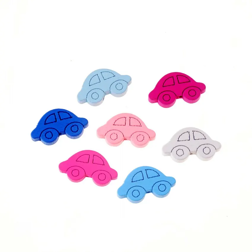 25 шт. Прекрасные деревянные бусины стили автомобиля разделитель для бисера деревянные игрушки с бусами для детей DIY Поделки детские игрушки и соски клип 27x15mm