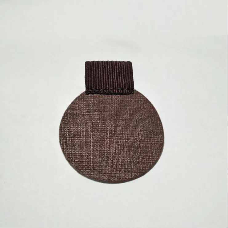 Round-Chestnut Climemo 3 шт. самоклеющаяся кожаная клипса карандаш эластичная петля для ноутбуков журналов вен Тип модный подарок День святого Валентина - Цвет: Round-Chestnut