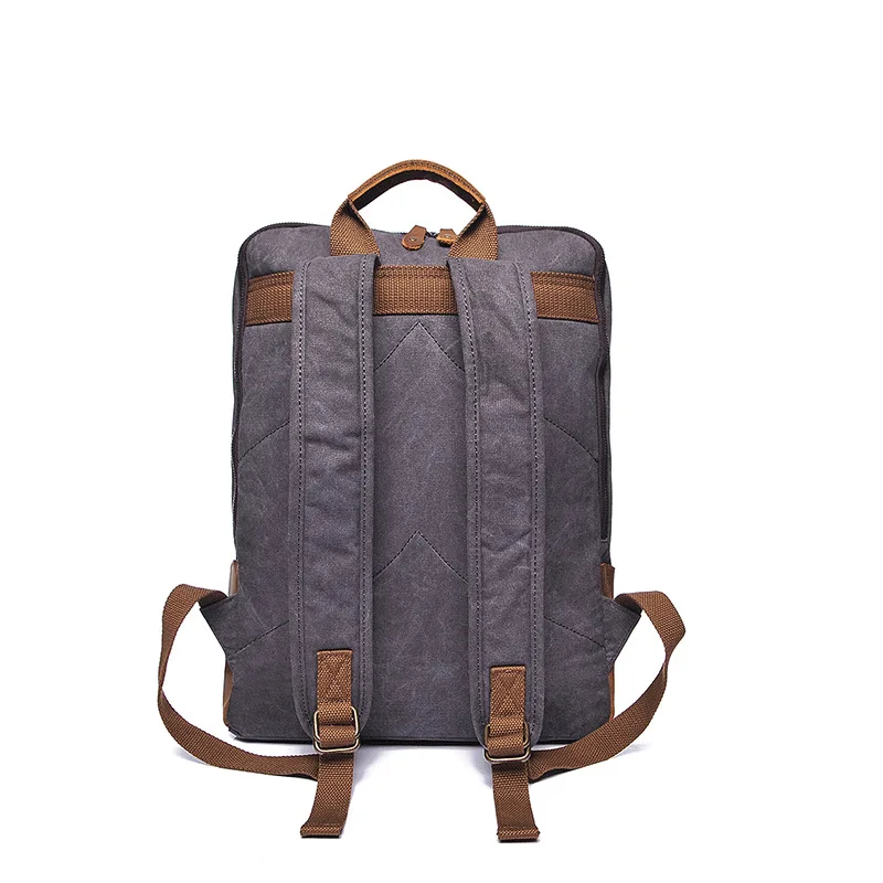 AETOO original models men bag shoulder retro canvas backpack with the first layer of leather factory direct | Багаж и сумки