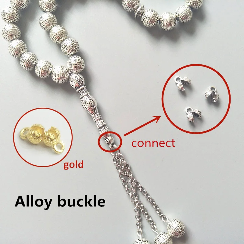 10 шт. DIY аксессуары для изготовления tasbih посеребренный держатель с узлом 6 мм