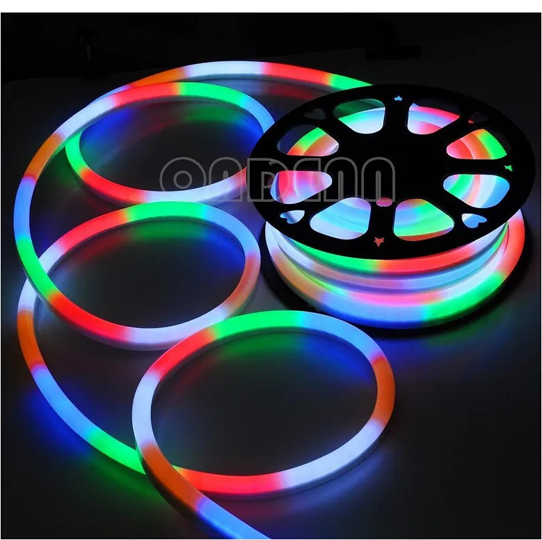 RGB светодиодный гибкий неоновый светильник 2-провода с 80led/m AC110V 220V LED Flex Tube Light CE RoHS