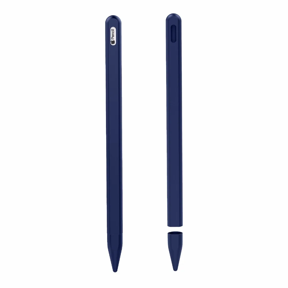 Чехол совместим с Apple Pencil 2, [2 шт.] Противоскользящий силиконовый чехол-карандаш+ наконечник, мягкий чехол