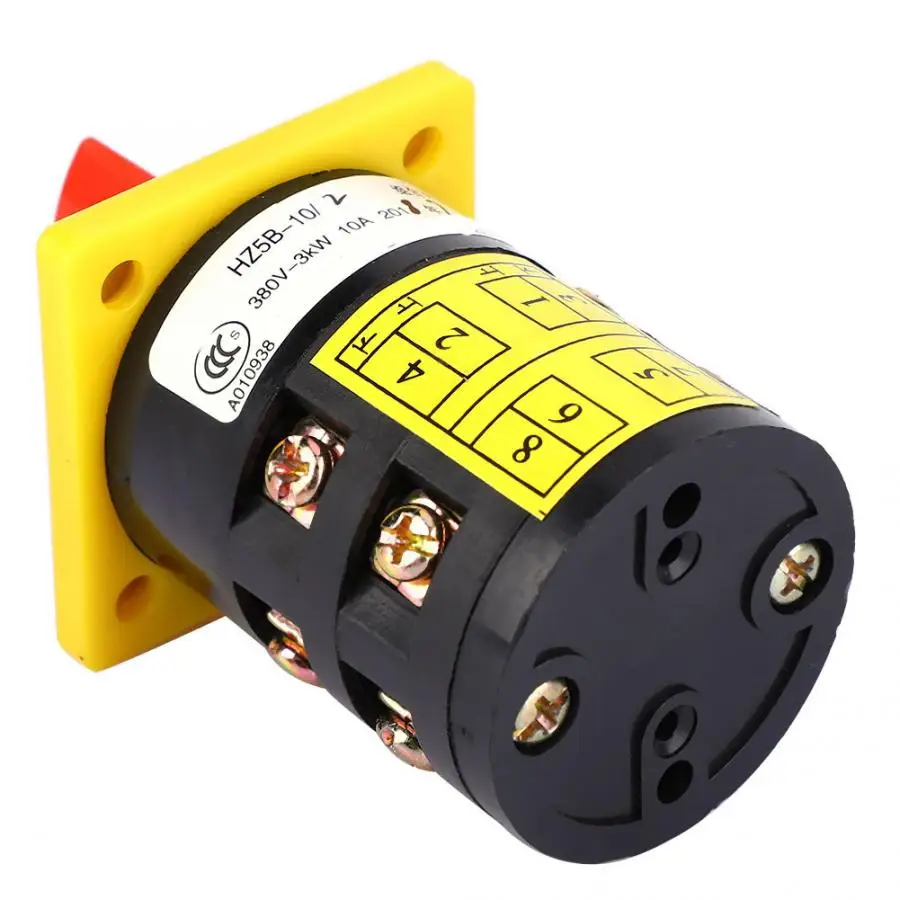 Переключатель HZ5B 10/2 (2 Слои) 380V ~ 3KW 10A 8 терминал повернуть Cam Комбинации