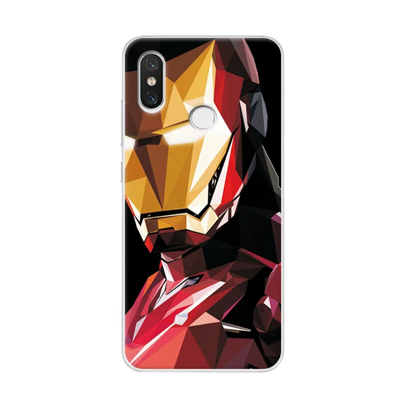 Очаровательный чехол для телефона Marvel Hero Captain America Xiaomi Redmi Note 5 Pro Железный человек