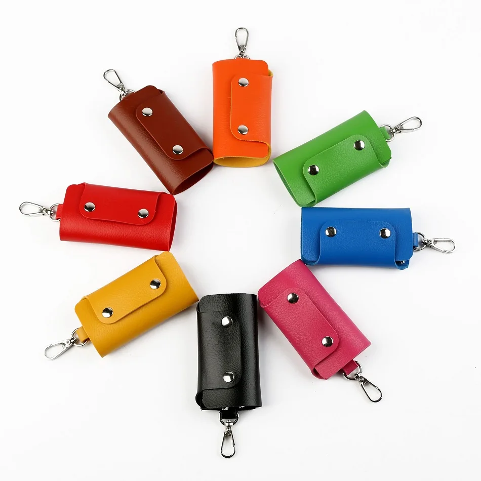 Fsinnlv 2018 Для женщин мужчин ключ кошелек Кожа PU Key Holder 6 цветов Организатор сумка
