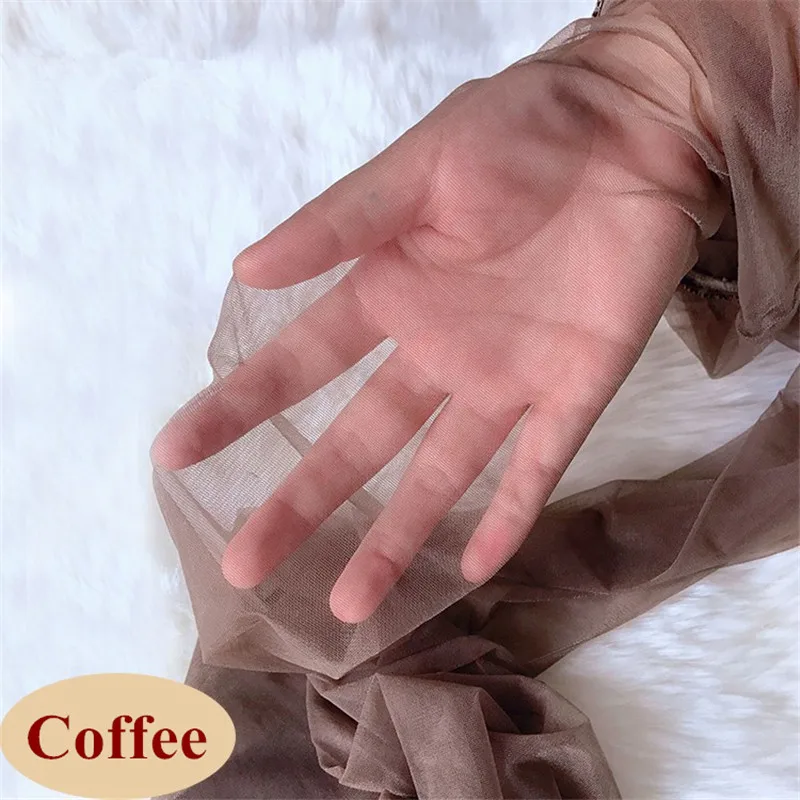 Coffee Женские сексуальные прозрачные колготки 0D ультра тонкие прозрачные нейлоновые колготки 1 линия промежности невидимые чулки Высокая талия Medias - Цвет: Coffee