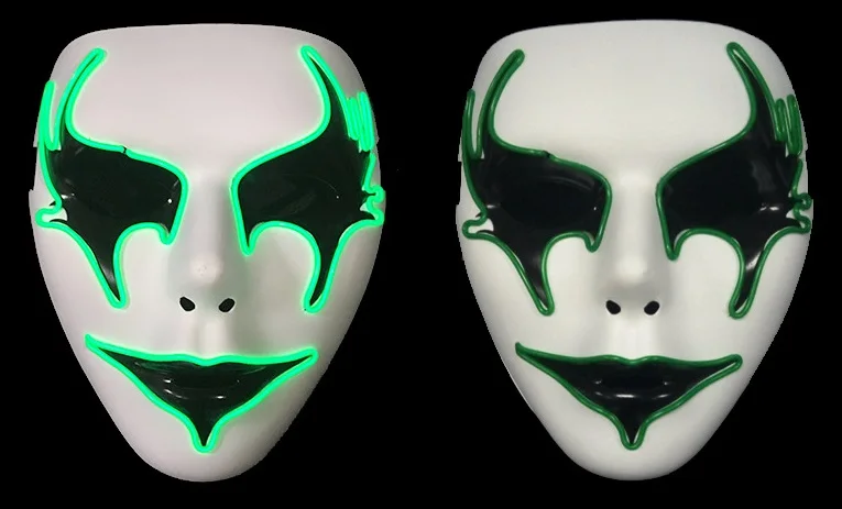 Три режима освещения EL Wire Ghost Mask новинка светодиодная маска череп скелет