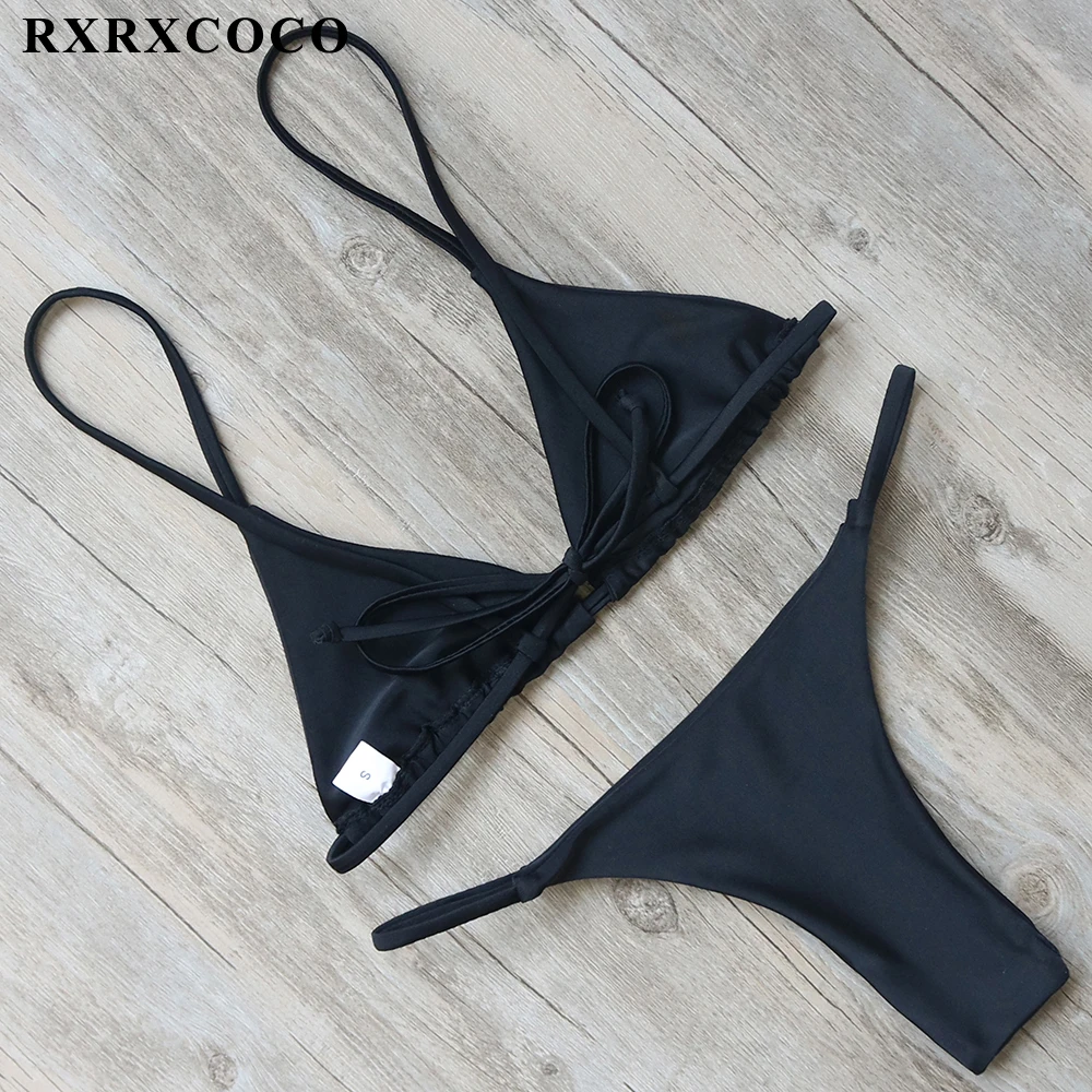 RXRXCOCO бикини для женщин 2018 Купальник микро комплект бандажные купальные костюмы с