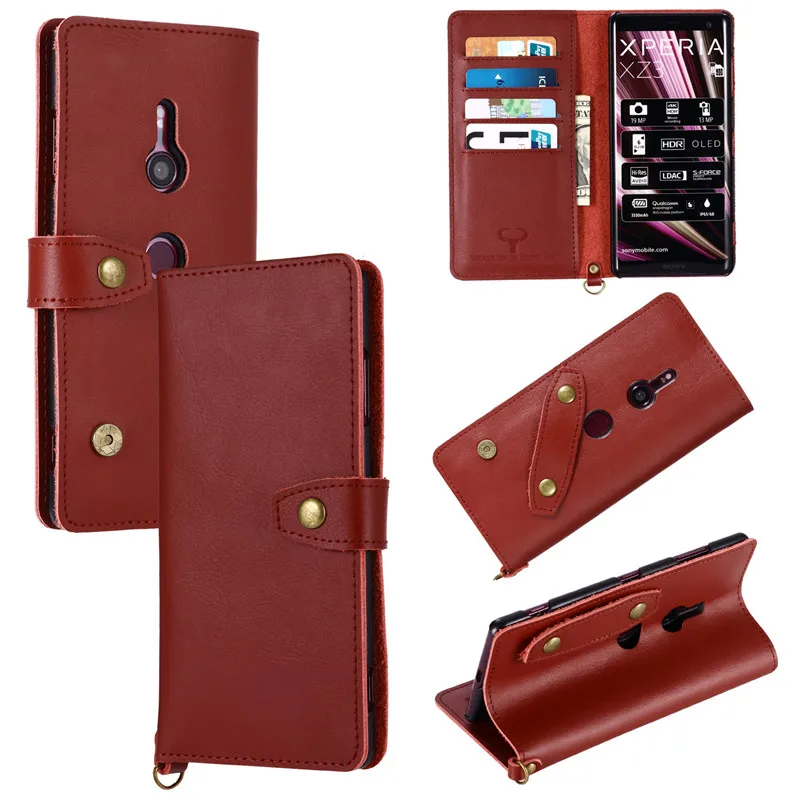 Чехол для Sony Xperia XZ3 XZ XZS XZ1 кожаный чехол с откидной крышкой телефона отделением