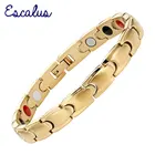 Магнитный браслет из нержавеющей стали для женщин и мужчин, 4 в 1, магнитный ионный германиевый браслет