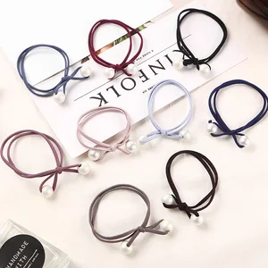 Женские резинки для волос AIKELINA, эластичные резинки с жемчугом для фиксации хвостиком, 2018