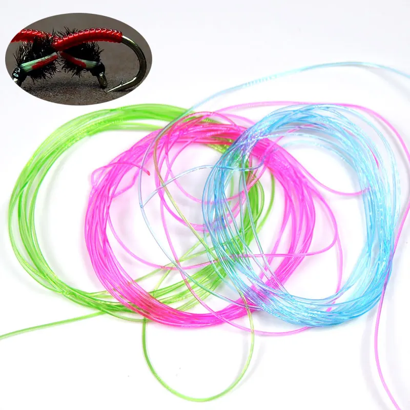 

Wifreo Clear Stretch Rib Round Larvae Lace Nymph Ribbing Material Body Fly Tying Line New Green Red Brown Pink Multiple Color