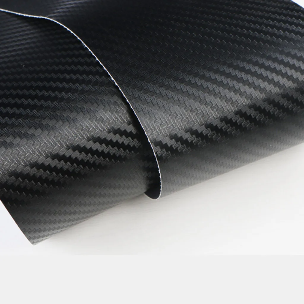 Наклейки для защиты порогов и багажника автомобиля с изображением карбонового волокна (2 шт.)