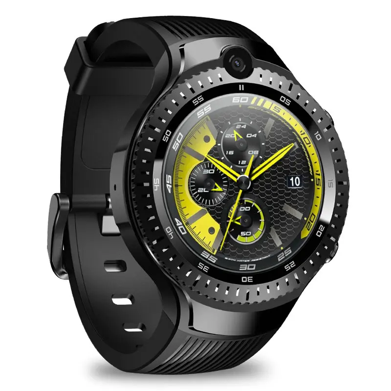 New Zeblaze THOR 4 Dual 4G LTE Video Call 5MP+5MP Dual Camera GPS Smartwatch Voice Search Google Play-App Smart Watch Phone Men - Цвет: Черный