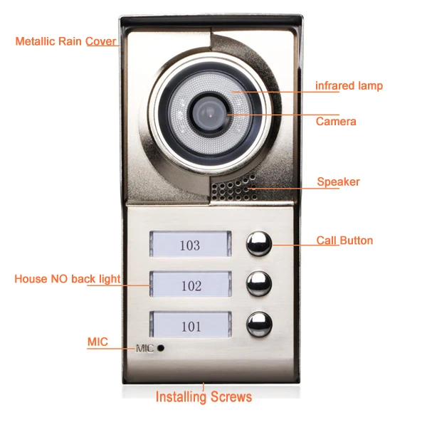 3 Монитора квартиры 1.0MP 720P AHD IP WIFI 7 "сенсорный экран видеодомофон Набор для