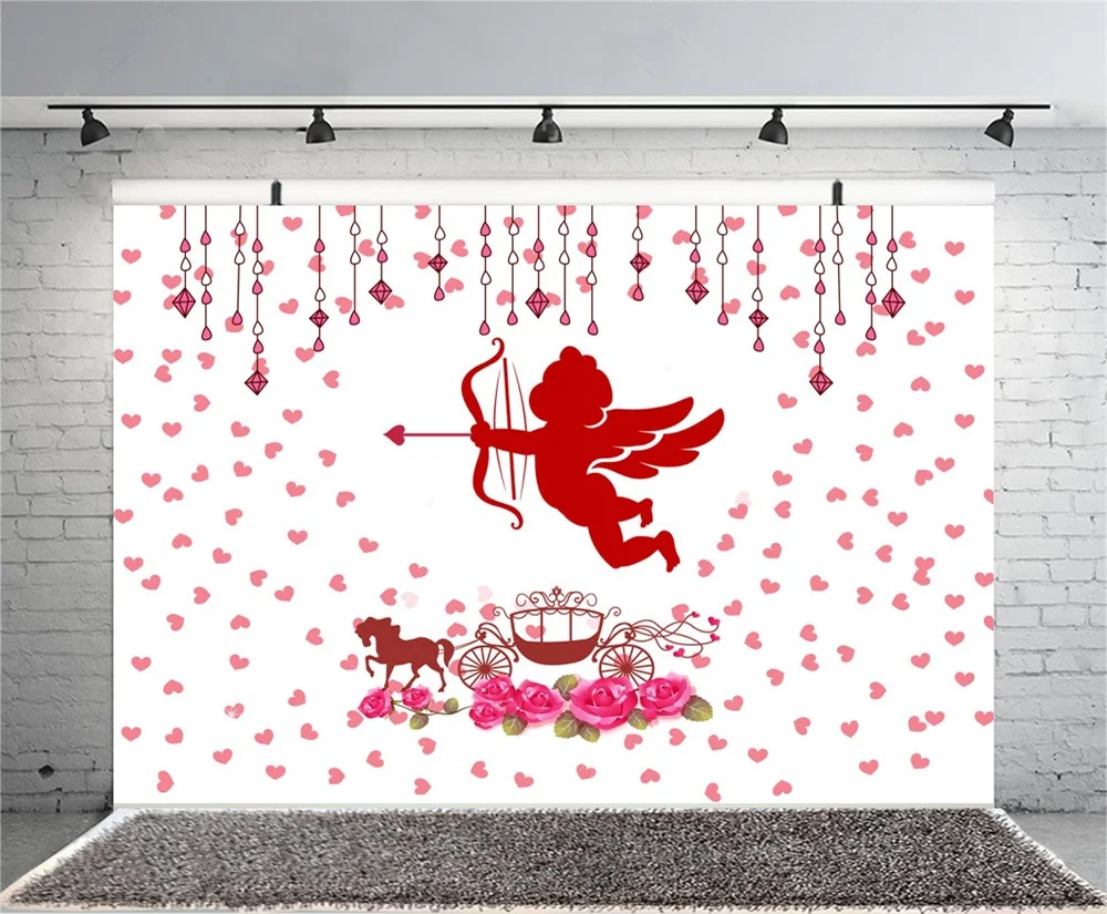 Laeacco стрела купидона единорог с узором любящего сердца свадебные фото Фоны