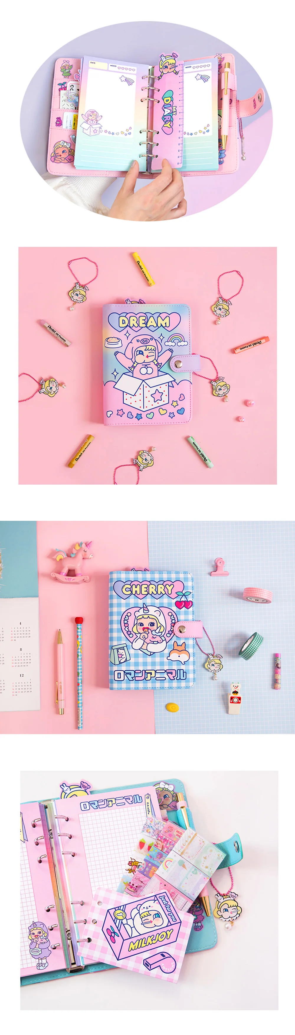 Корейский Kawaii DIY школьный спиральный блокнот планировщик Органайзер канцелярские принадлежности милая девочка портативный Filofax журнал путешественника