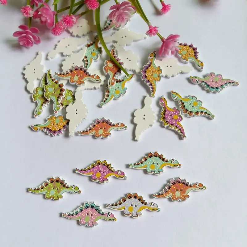 50 шт. милые популярные разнообразные декоративные пуговицы в виде