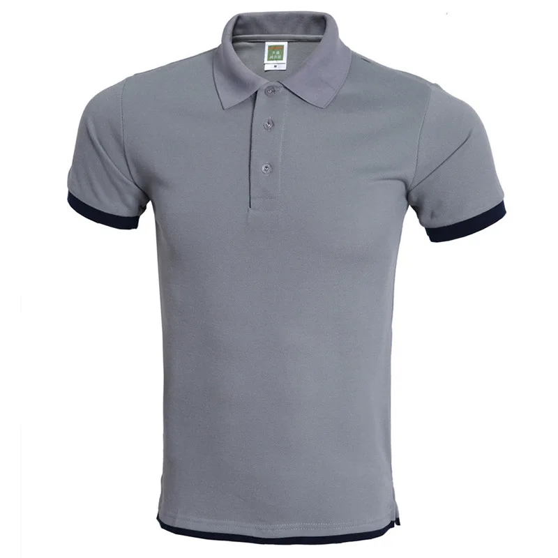 Классическая мужская рубашка Polo Homme 2017 Мужская модная футболка поло серого цвета