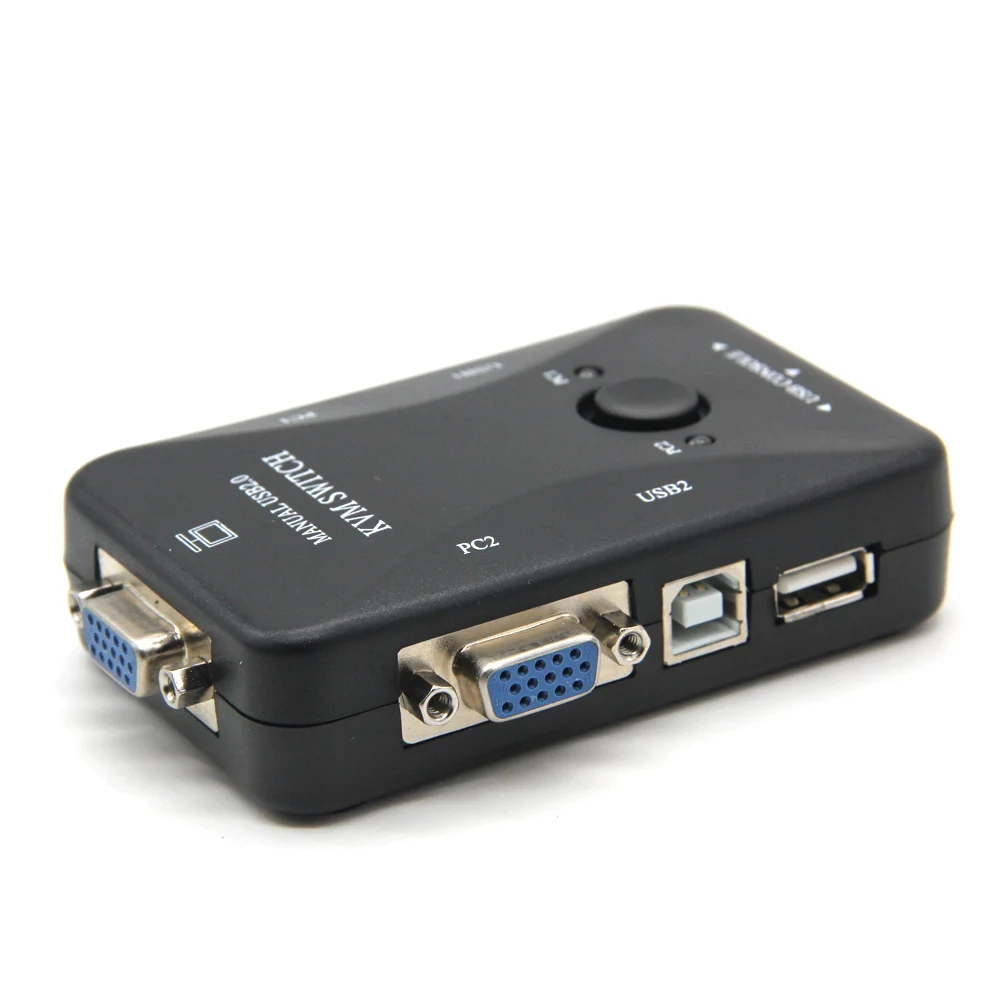 USB KVM переключатель 2 порта VGA SVGA коробка 0 Мышь Клавиатура 1920*1440