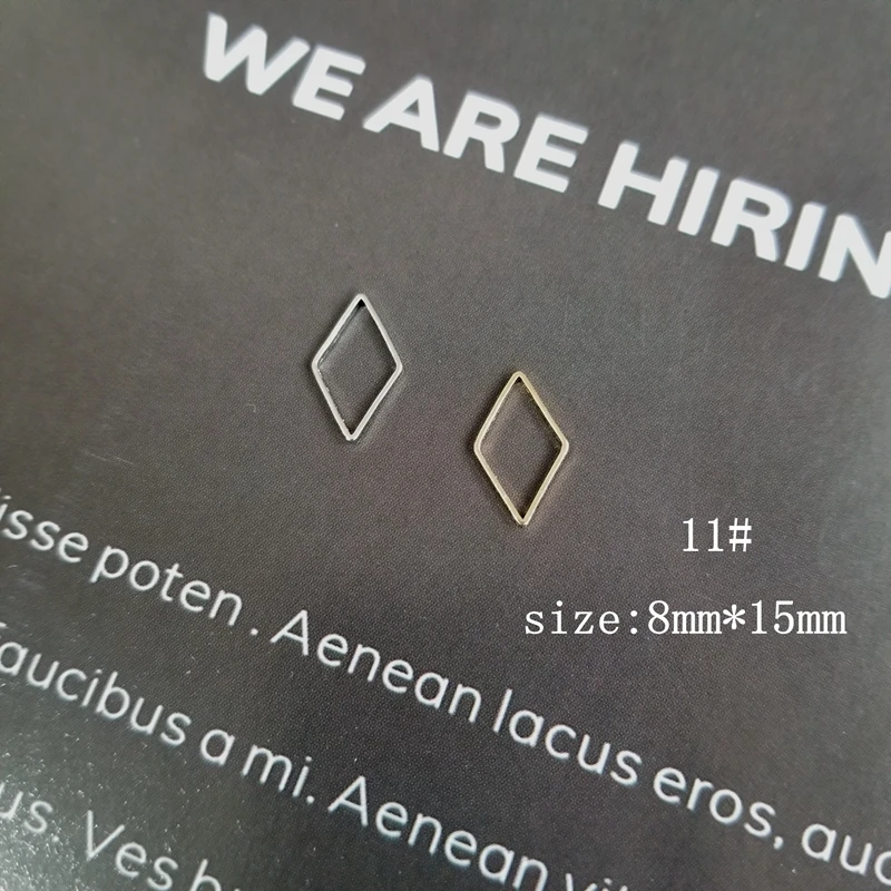 11 DIY Earrings accessories, Korean version, Minimalist handcrafted, gold, silver, copper, geometry,earrings material, 20 piece - Цвет: 11