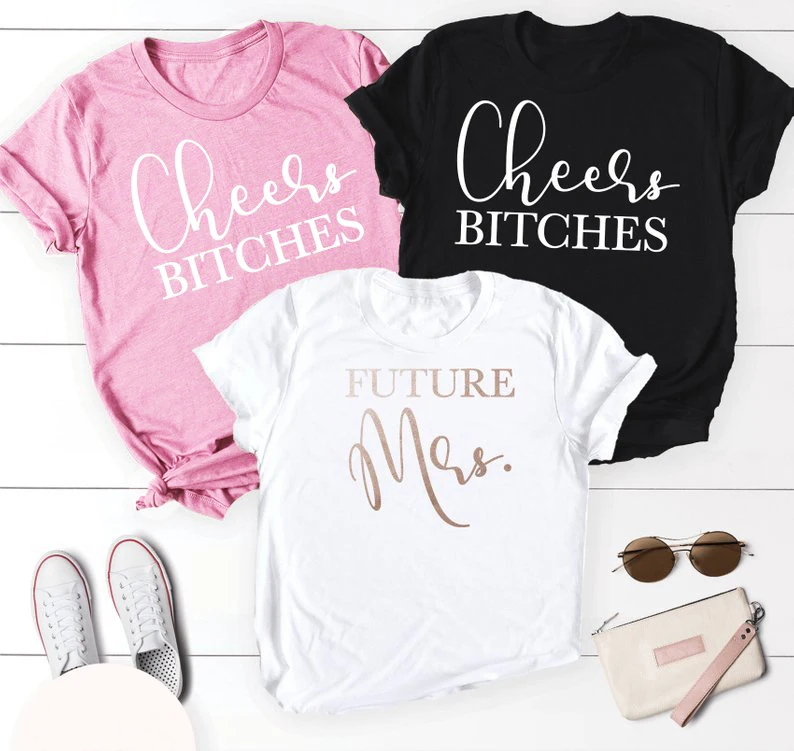 Ура суки будущая миссис футболка гранж tumblr Цитата camisetas эстетику для женщин