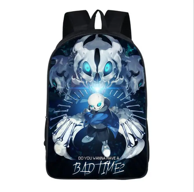 F Аниме Undertale рюкзак для подростков девочек мальчиков студентов Bookbag Sans Papyrus Мультфильм mochila мужчин ноутбук плечи сумки Дорожная сумка - Цвет: F