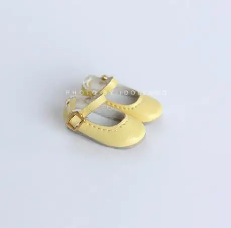 yellow 1 пара классических туфель с высоким верхом Blyth Doll, кожаная обувь ручной работы для девочек, аксессуары для кукол, подходящие для Icy, azone, Blyth Doll 1/6 - Цвет: yellow
