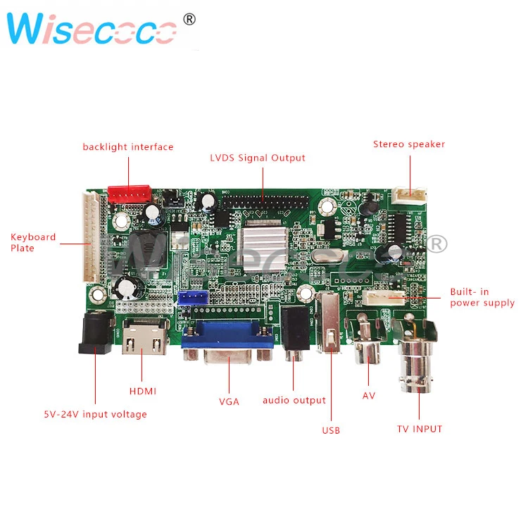 Raspberry Pi 3 дисплей 10 1 дюйма ЖК TFT 1280*800 + плата драйвера VGA 2AV для мини ноутбука Orange
