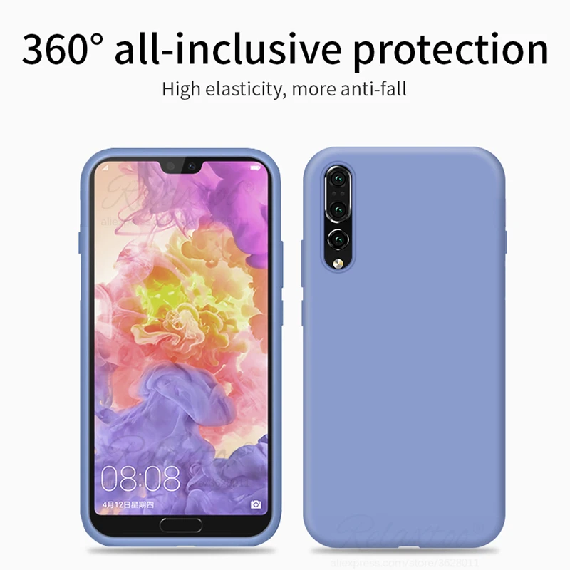 2019 Soft Liquid Silicone Case for Huawei P30 Pro Lite candy color tpu phone Cover shell huawey P 30 pro P30pro | Мобильные телефоны
