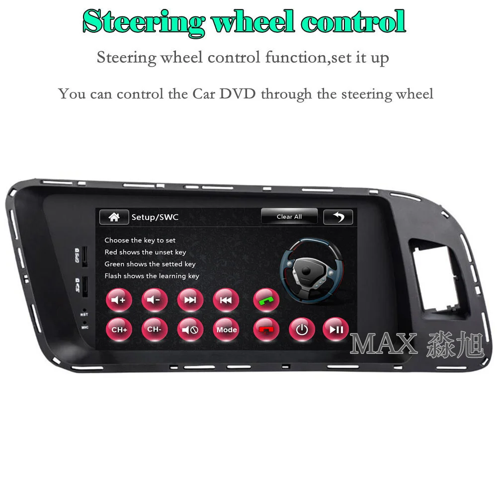 Макс для Audi Q5 автомобильный DVD плеер gps навигации Системы Bluetooth уведомления о звонках/Музыкальный руль управления карта автомобиля Радио RDS